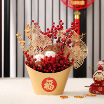 New Years New Years New Years New Years New Years Eve Festive Decorations Fu Barrel Tabletop Pendulum store mall Hotel Desk Front Desk Scene Arrangement