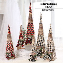 Christmas Decorations Christmas Tree Pile Head Luminous Iron Art Gift Box Three Sets Mall Hotel Shop Window Hem Gift Box