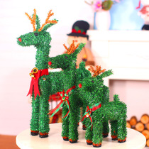 Christmas decorations Christmas elk Christmas straw deer Christmas Reindeer Hotel mall window scene ornaments