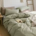 Nhật bông rửa ba mảnh bông bốn bộ đồng bằng bông trải giường giường chăn Bốn Mikasa - Bộ đồ giường bốn mảnh chăn đệm Bộ đồ giường bốn mảnh