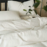 Японский хлопковый белый комплект, 4 предмета, постельные принадлежности