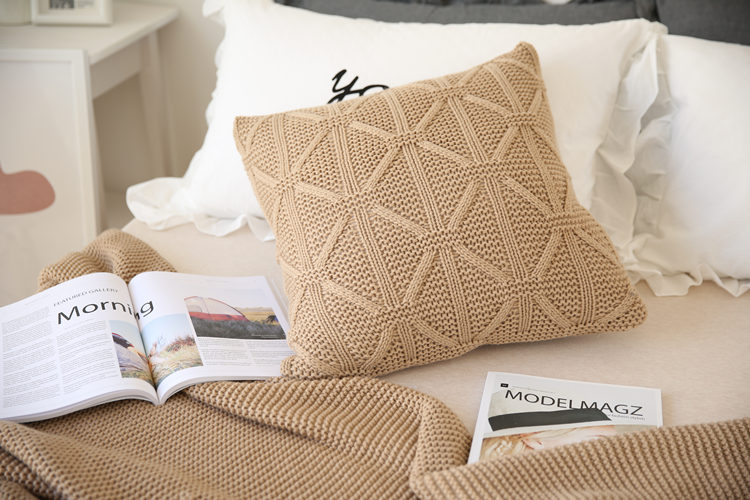 Gió Bắc đan len sofa trang trí gối tầng ngồi đệm bên gối ôm gối gối bay cửa sổ gối gối tựa sofa cao cấp