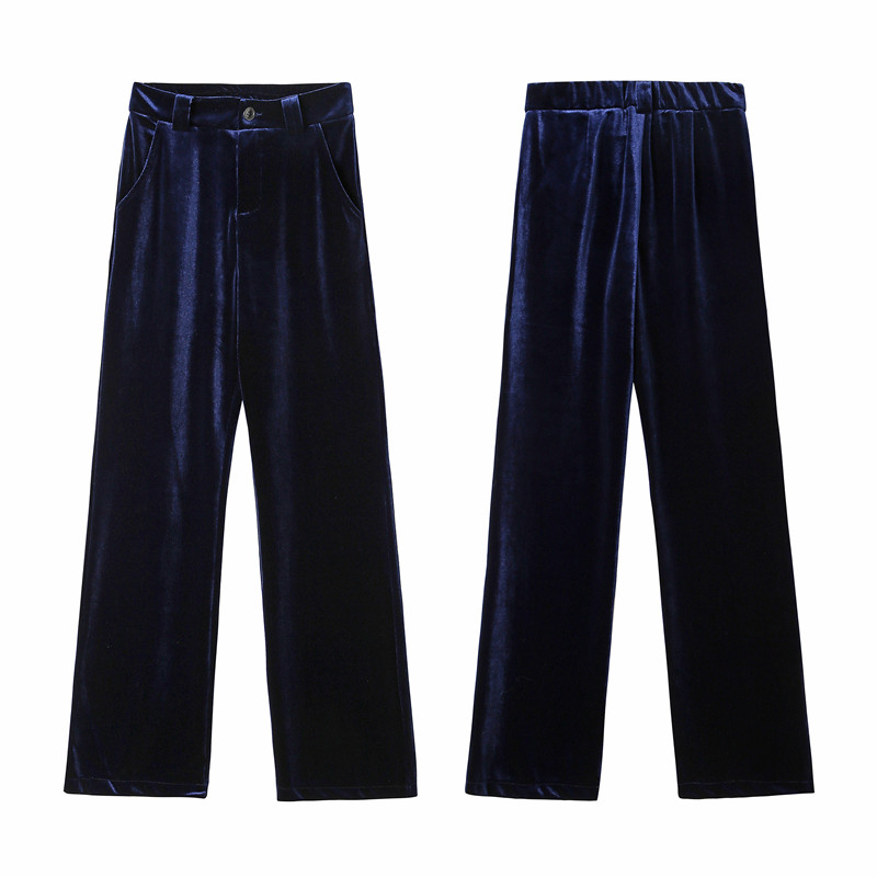 Gold velvet matching bottoms trousers bootcut