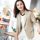 2019 mùa xuân mới Linen nhỏ Suit nữ ngắn Coat Bảy-Sleeve Kem chống nắng của phụ nữ bông Anderline nữ Slim Body