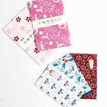 Spot Japanese imported cotton and wind Qinghai wave cherry blossom handkerchief Handkerchief square towel Wind Lv Shi