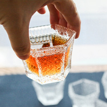 Spot Japan imported Ishizuka glass hexagonal heat-resistant glass Single cup small glass Sake cup Teacup set gift