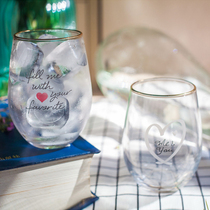 Japan francfranc creative household love in cold color glass water cup Drink cup Couple cup