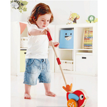 hape Garden Butterfly Rainbow Rabbit Yellow Duck Push Music Single Pole Walker Learn to Walk Children Wooden Toys