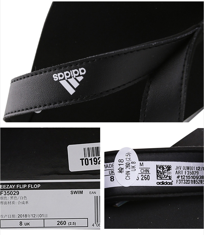 Adidas Adidas dép nam 2019 mới chính hãng giày đi biển bình thường dép xỏ ngón F35029 - Dép thể thao giày dép nam