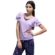 22311 светлый фиолетовый топ с коротким рукавом