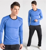 Осенний эластичный быстросохнущий лонгслив, одежда для йоги для спортзала, штаны, комплект, в обтяжку