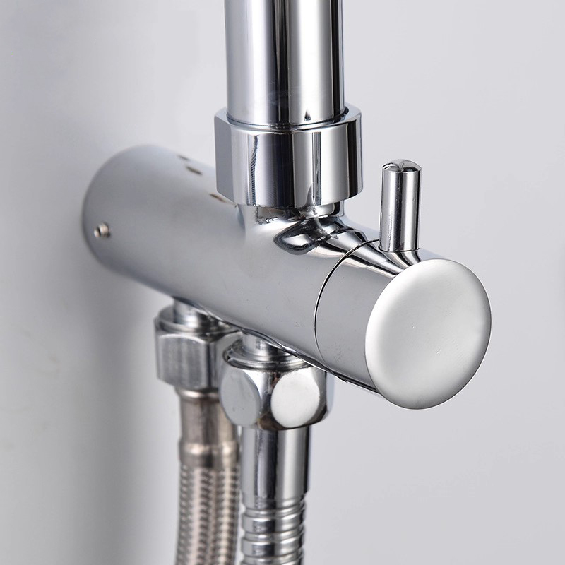 Split 46 Copper Water Distributor, One Inlet and Two Outlets, Shower Faucet Conversion Valve, Water Inlet Three-Way Diverter Valve with Base Split 46 Copper Water Distributor, One Inlet and Two Outlets, Shower Faucet Conversion Valve, Water Inlet Three-Way Diverter Valve with Base