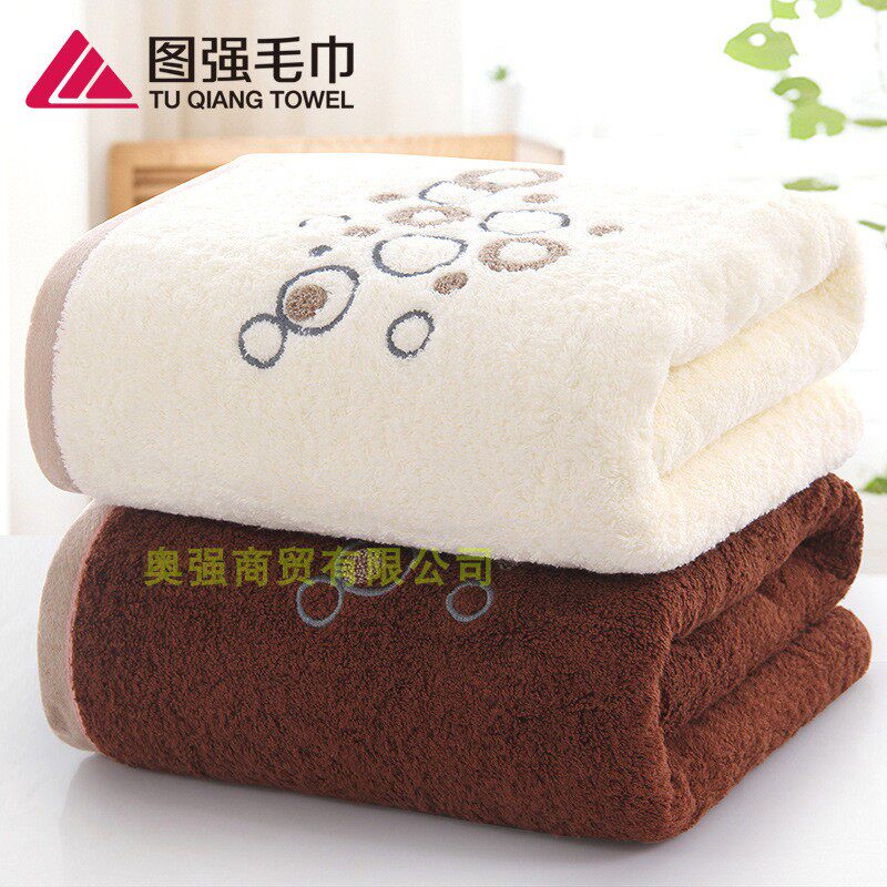 Tuqiang pure cotton bath towel adult men and women absorb water quickly dry does not shed hair thickened large towel baby household wrap bath towel