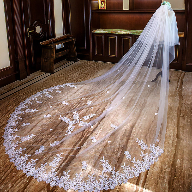 Champagne star star dress bride ultra long drag wedding dress dress dress long super-fairsen white