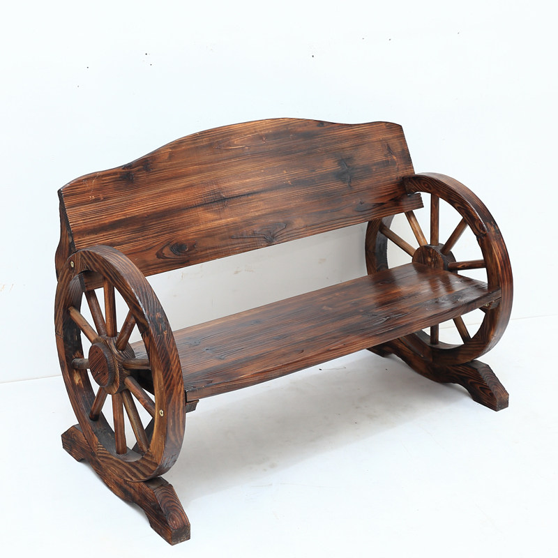 Embalming Wood Park Chair Park Benches Landscaped Chair Solid Wood Strip Chairs Bar Stool Outdoor Balcony Chair Casual Chair