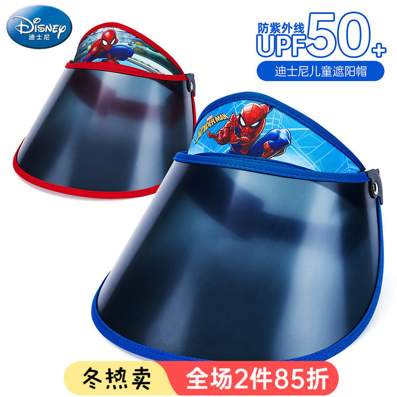 Spider-man hat children's sunscreen hat boy sun hat anti-UV empty top hat sun hat boy boy summer
