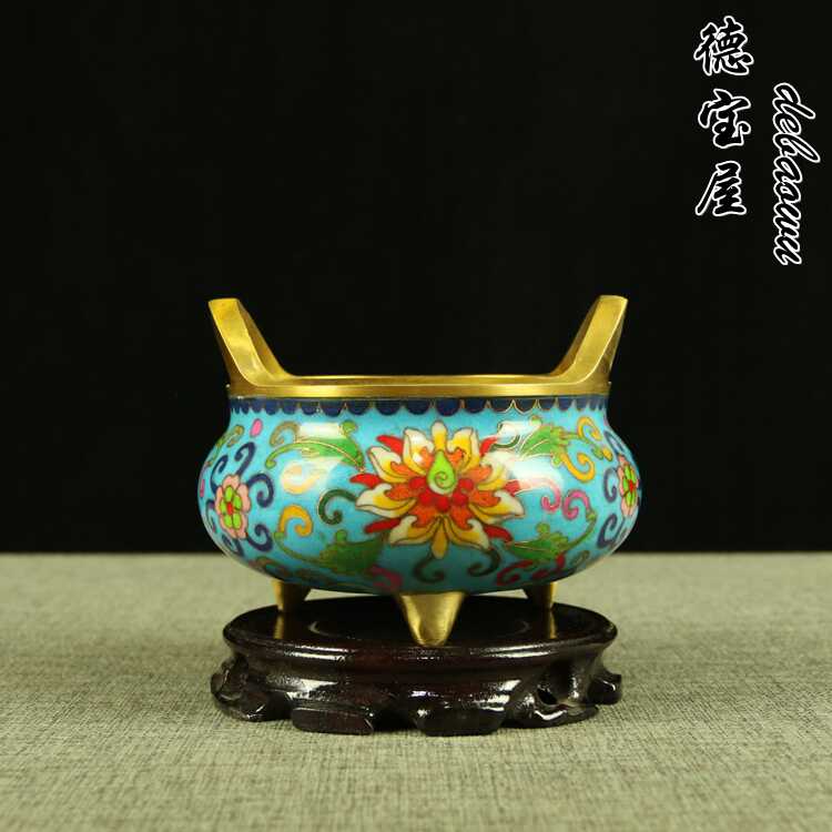 景泰藍（七宝焼き）三足香炉　伝統的な中国の陶磁器 香炉 景泰藍（七宝焼き）三足香炉 伝統的な中国の陶磁器 香炉 2026年最新