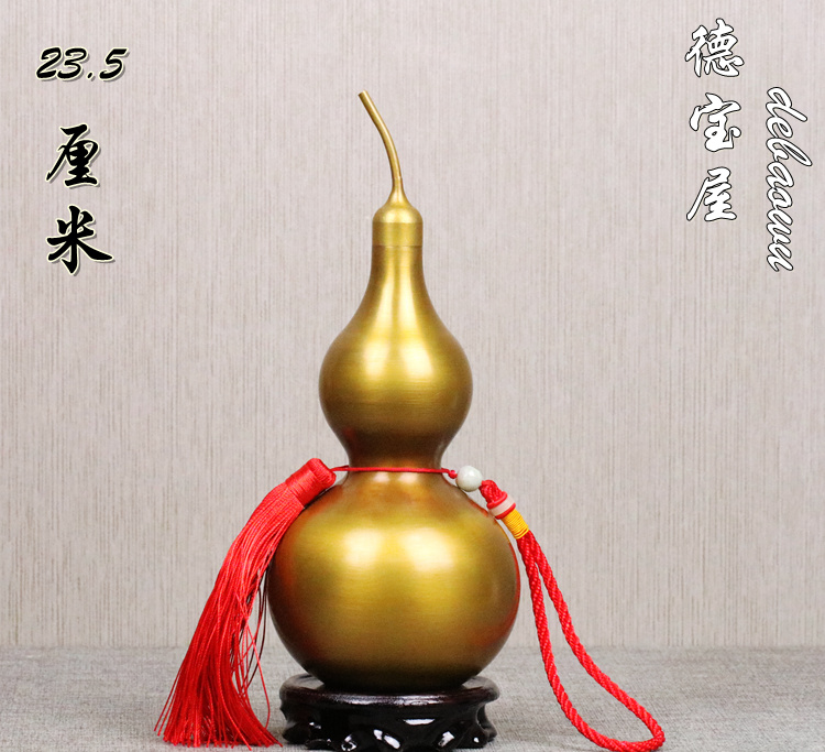 Đồng bầu phong thủy trang trí đồng nguyên chất may mắn chuyển Fu Lu Feng Shui ác nhà phố mặt dây mở kèn lớn trang trí phòng khách nhà cấp 4