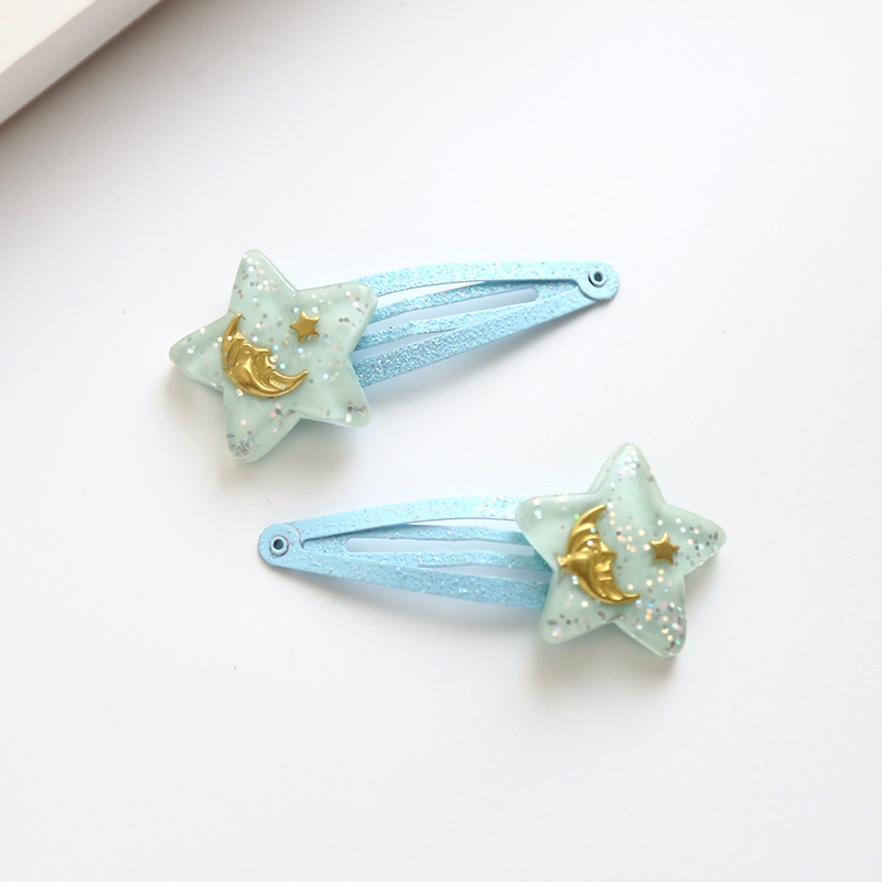 Trẻ em tóc phụ kiện sao trăng clip bé tiara bb clip cô gái bangs clip thẻ cô gái kẹp tóc băng đô cài tóc