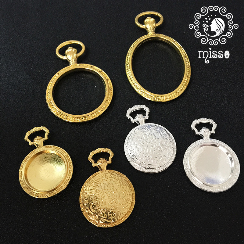 miss small morning diy hand accessories crystal glues UV epoxy resin clock metal border bottom suns gold silver