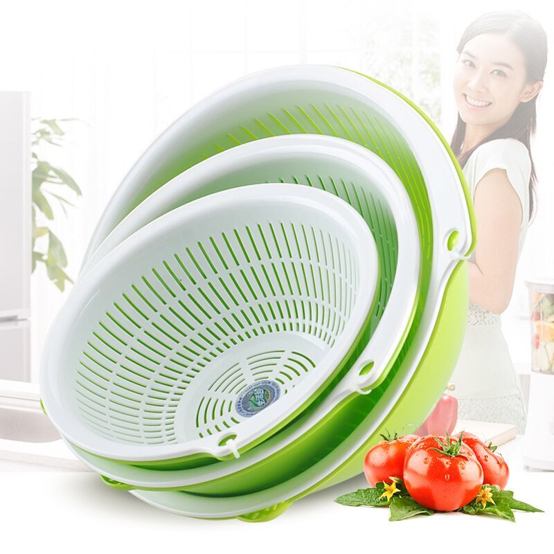 【生活谷】双层塑料洗菜盆6个装_网红优惠券