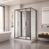 Overall shower room one-piece home rural with base finished glass toilet bathroom bath room shower room