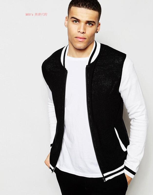 Special Offer: Asos Baseball Collar Zip-Up Knit Sweater/Color-Blocked Baseball Jacket/Knit Coat Special Offer: Asos Baseball Collar Zip-Up Knit Sweater/Color-Blocked Baseball Jacket/Knit Coat
