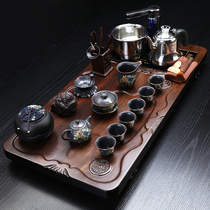 Kung Fu tea set Household complete set of ebony solid wooden living room Chinese tea tray fully automatic integrated simple