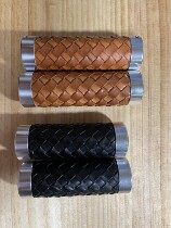 Single BROMPTON small cloth bicycle folding handlebar cover layer braided cowhide cross-border custom 70-130mm