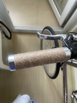 Double pastoral style bicycle handlebars custom 70-130mm twine BROMPTON small cloth folding handlebars
