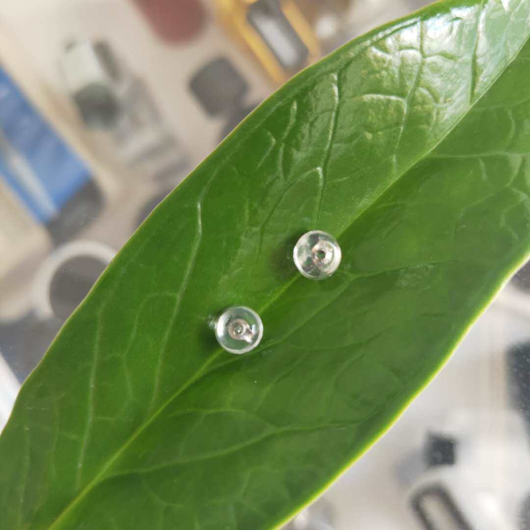 S925 pure silver earplug spot silver ear blocking ear back rubber stopper