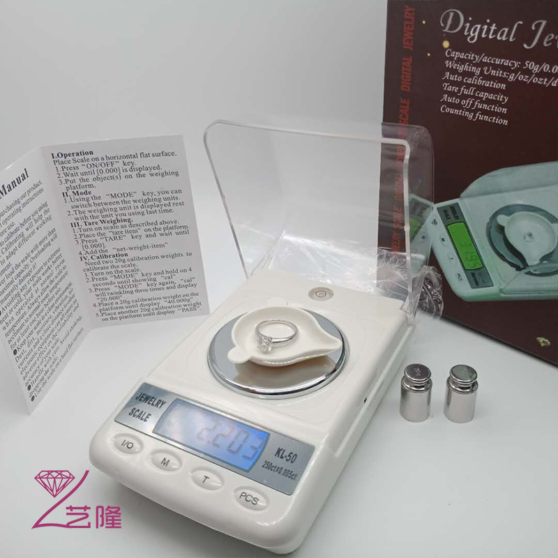 Special price High precision Good stability 250ct 0 005ct diamond carat scale 50g 0 001g gemstone Color gemstone