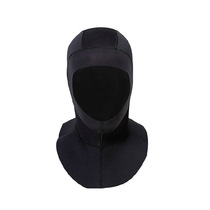 Special price 3mm mens diving headgear full black neoprene thickened warm diving headgear hat