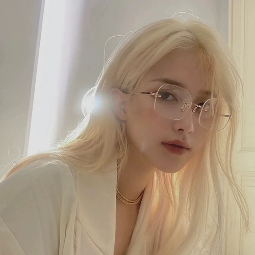 Свен победил безрамные очки мужской прилив ретро ins ind windy artifact artifact Ультра -светлый рамка женская миопия может быть доступна