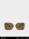 Retro Brown Rimless European and American Style Sunglasses for Women 2025 New Style Sunglasses with Anti-Uv, High-End Feel and Slimming Trend
