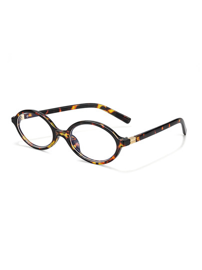 Retro Japanese Style Niche Eyeglass Frames for Women, Tortoiseshell Color, Small Round Frame, Ultra-Light Tr90, Suitable for Small Faces, Can Be Fitted with Prescription Lenses