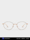 Zhou Ye's Same Style Oval Gold-Rimmed Glasses for Women, Ultra-Light, Anti-Blue Light, Small Frame, High-End Feel, Suitable for Square and Round Faces, Can Be Customized with Prescription Lenses