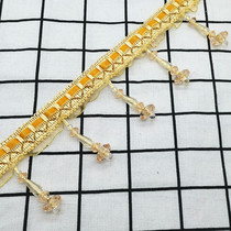 Drapes Lace Lace with decorative lace beads Flow Su pendant Crystal Decorative Accessories Lace Accessories Curtains Under