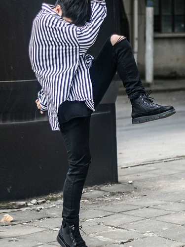 Эластичные джинсы, оригинальные штаны, скейтборд для спортзала