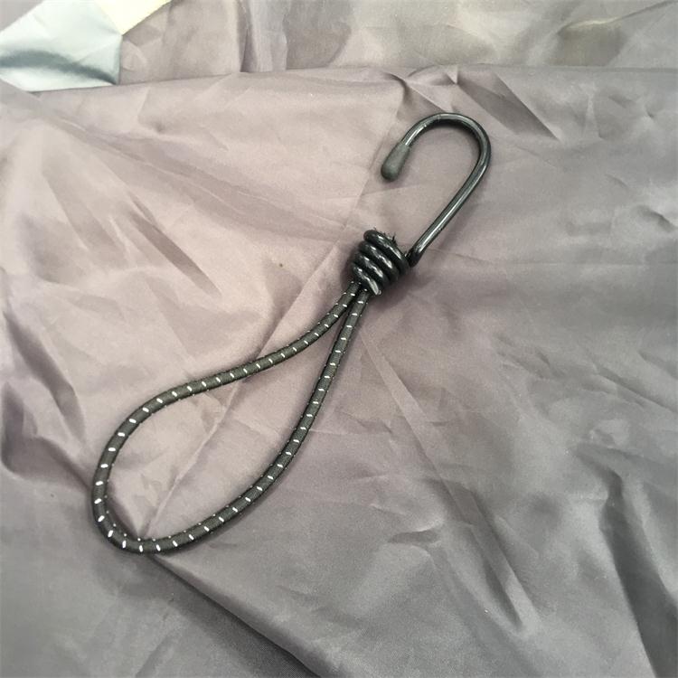 Outdoor tent reflective elastic rope hook Pull point hook Multi-purpose rubber band lanyard strong pull hook 18CM long
