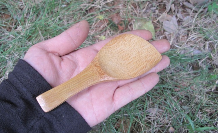 Mini shovel Small portable outdoor natural bamboo mini picnic set with shovel bamboo shovel rice shovel rice spoon