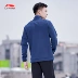 Li Ning áo len nam mới đào tạo loạt áo khoác dài tay đứng cổ áo thể thao nam AWDN347 - Thể thao lông cừu / jumper áo hoodie nam chính hàng Thể thao lông cừu / jumper