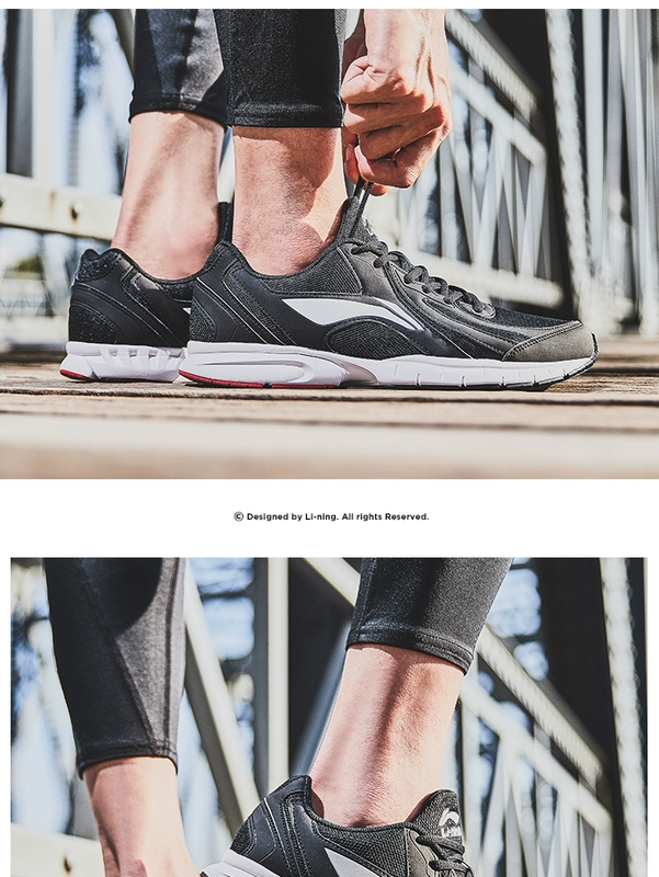 Giày chạy bộ Li Ning giày nam mùa đông nhẹ nhẹ lưới thoáng khí giày nam thấp để giúp học sinh giày thể thao
