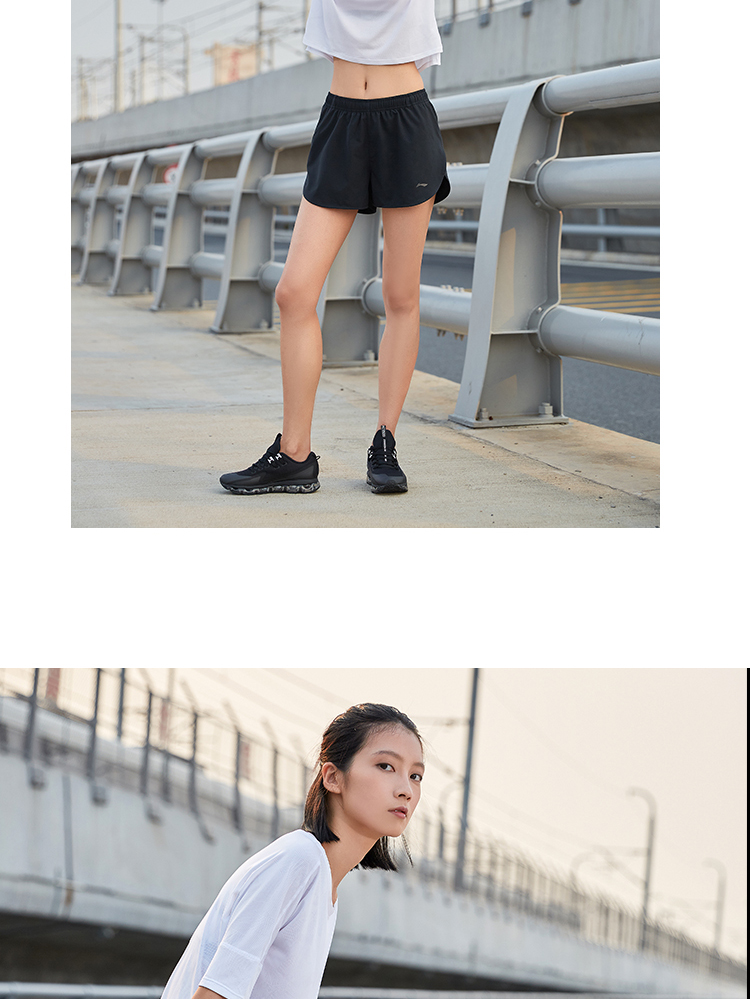 Giày chạy bộ Li Ning nữ mới chống sốc ma đầy đủ đệm cọ đôi giày thể thao màu trắng ARHN202 - Giày chạy bộ giày thể thao gucci