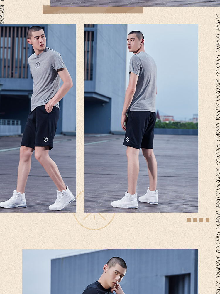 Li Ning quần short nam 2019 mới Wade loạt quần mùa hè đan quần thể dục giản dị chạy quần - Quần thể thao quần short the thao nam