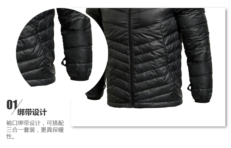 Li Ning ngắn xuống áo khoác nam tập luyện gió và độ ẩm để giữ ấm 90% vịt trắng xuống đồ thể thao áo phao trẻ em mùa đông