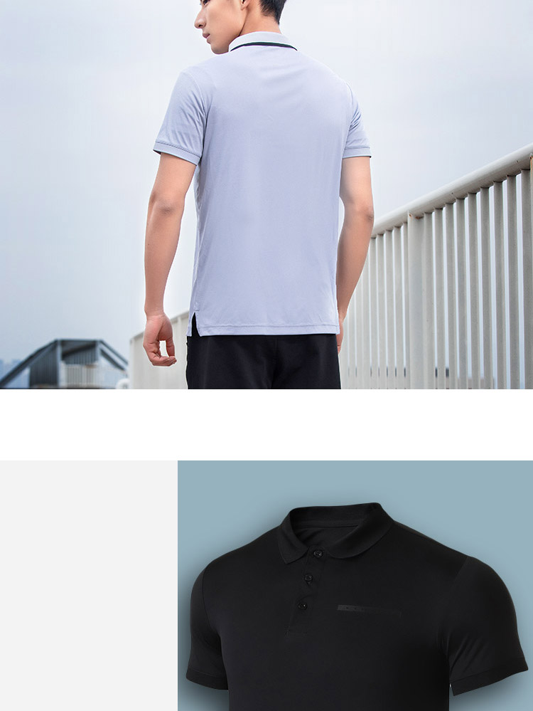 Li Ning ngắn tay áo polo nam 2018 mới đào tạo loạt thể thao ve áo mùa hè mỏng thể thao áo polo form rộng