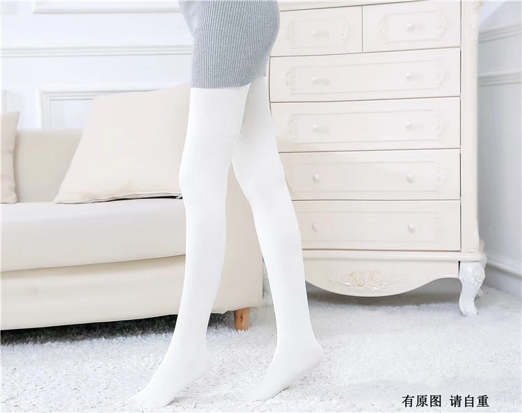 Vớ cotton phương Đông bó sát sọc dọc cashmere mỏng quần trắng ống lót vớ 6706/8706