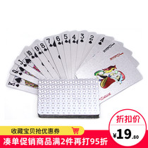 Gold silver poker creative gift night KTV game props waterproof washable plastic card