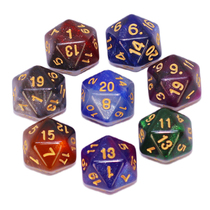 Starry sky twenty-sided digital dice early education aids sieve desktop game 20-sided color toy board game accessories